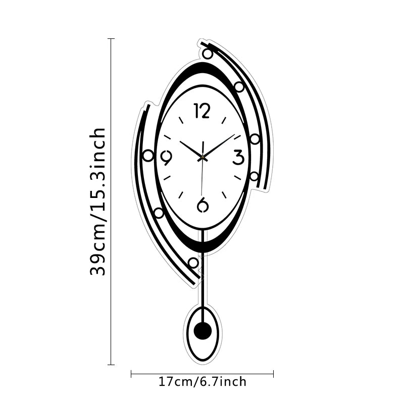 Horloge Murale Pivotante 3D